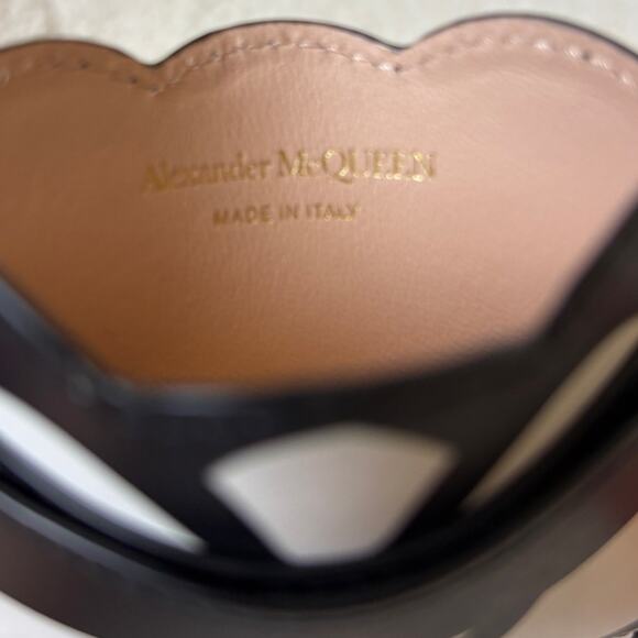 Alexander McQueen Black and White Leather Card Holder - Picture 4 of 5